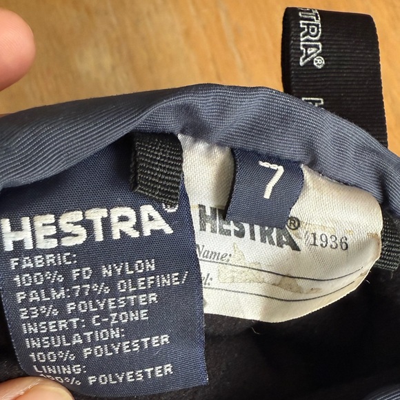 Hestra Gauntlet Kids Ski Gloves 7 Large (Age 12-13 yrs) Navy Blue - Picture 6 of 10